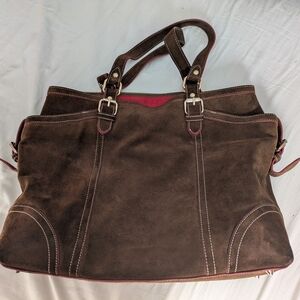 J. McLaughlin Brown Suede Tote Bag